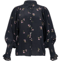 Sibba Crepe Blouse - Navy Small Flower