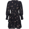 Jade Crepe Dress - Navy Small Flower