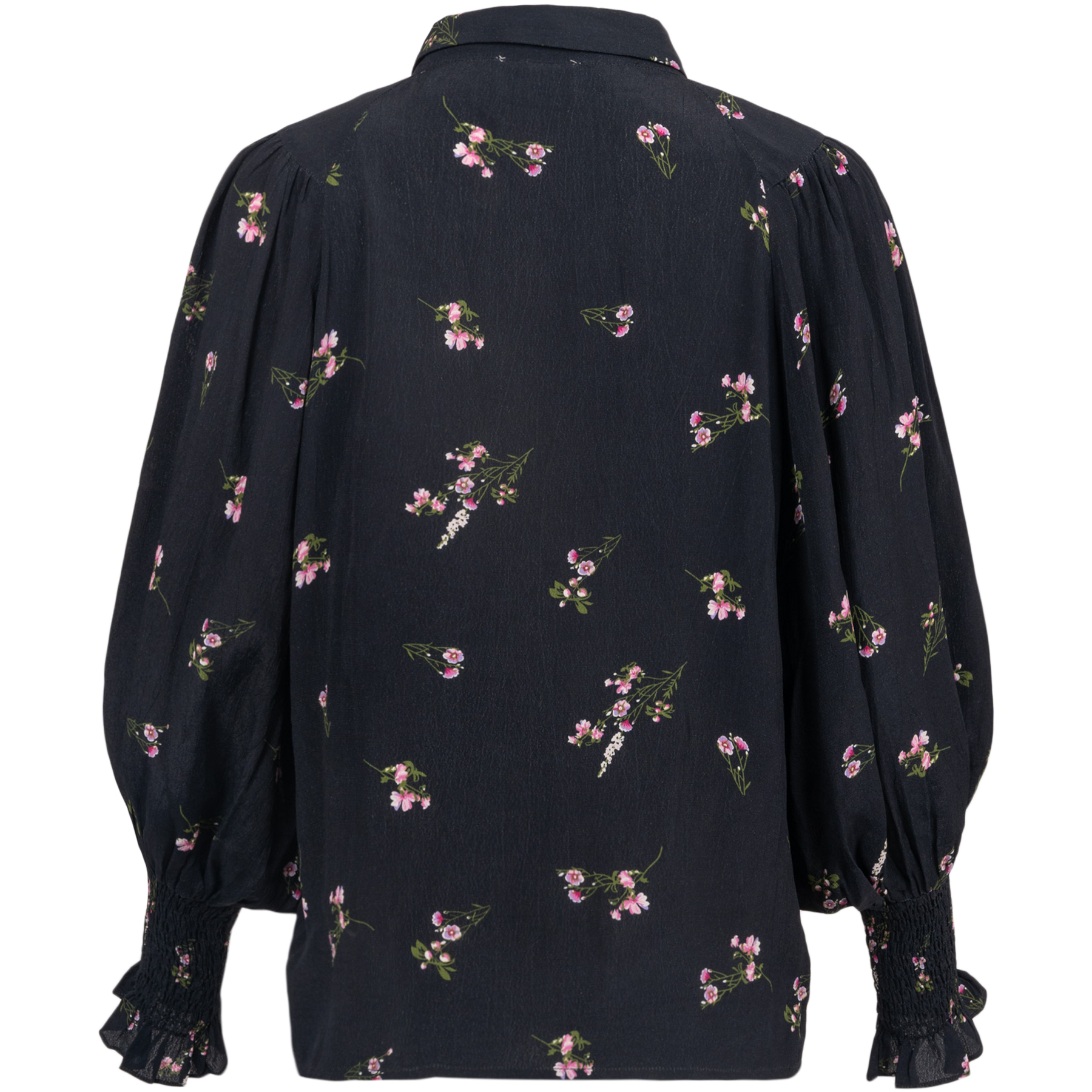 Sibba Crepe Blouse - Navy Small Flower