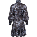 Saga Wide Dress - Dark Blue Paisley