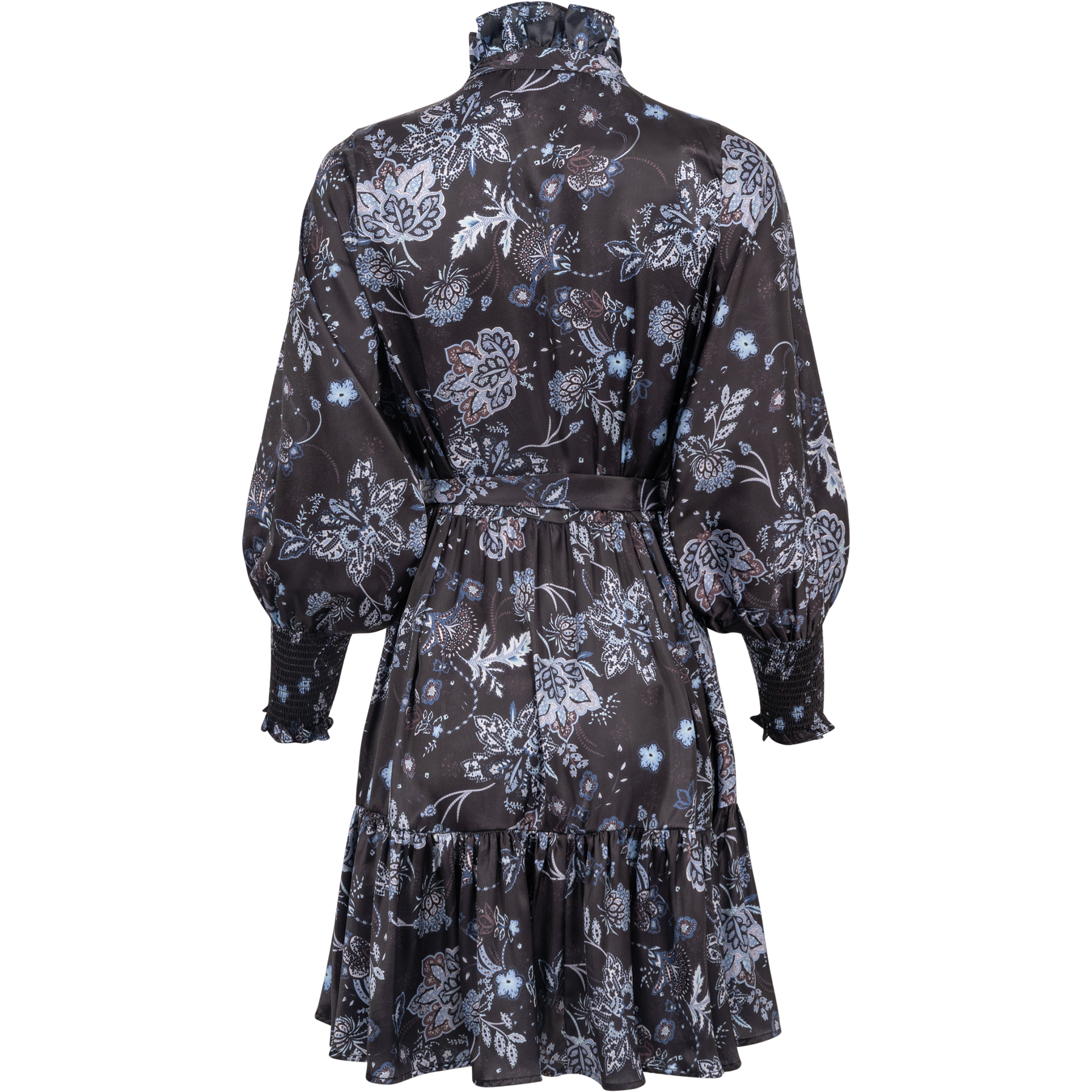 Saga Wide Dress - Dark Blue Paisley