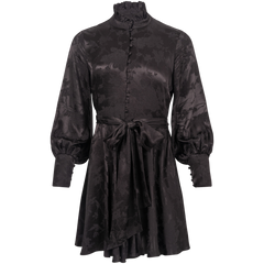 Saga Jacquard Dress - Black