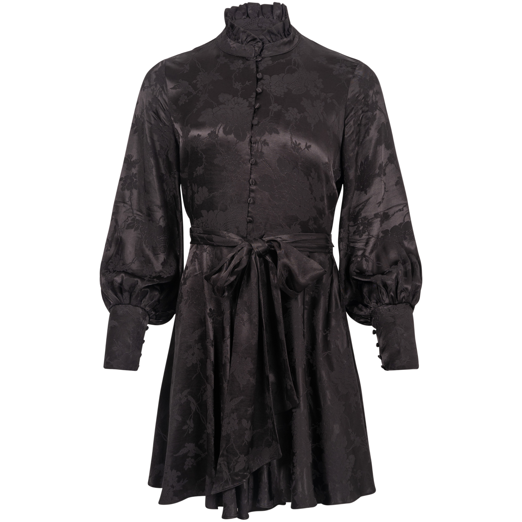 Saga Jacquard Dress - Black