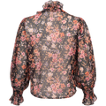 Ynina Golden Flower Blouse - Black