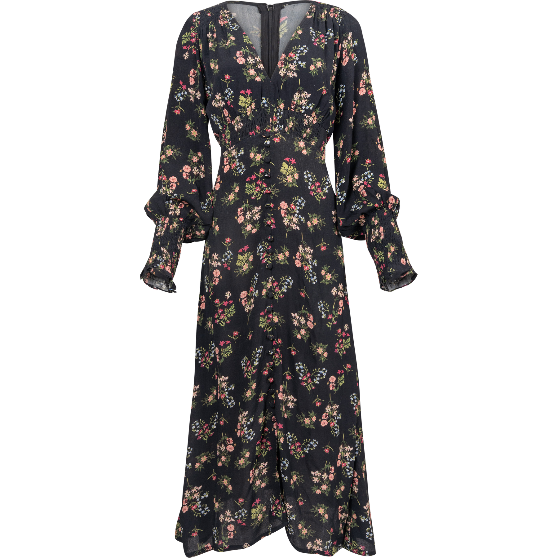 Astrid Crepe Dress - Navy Meadow
