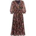 Gyri Golden Flower Dress - Black