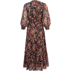 Gyri Golden Flower Dress - Black