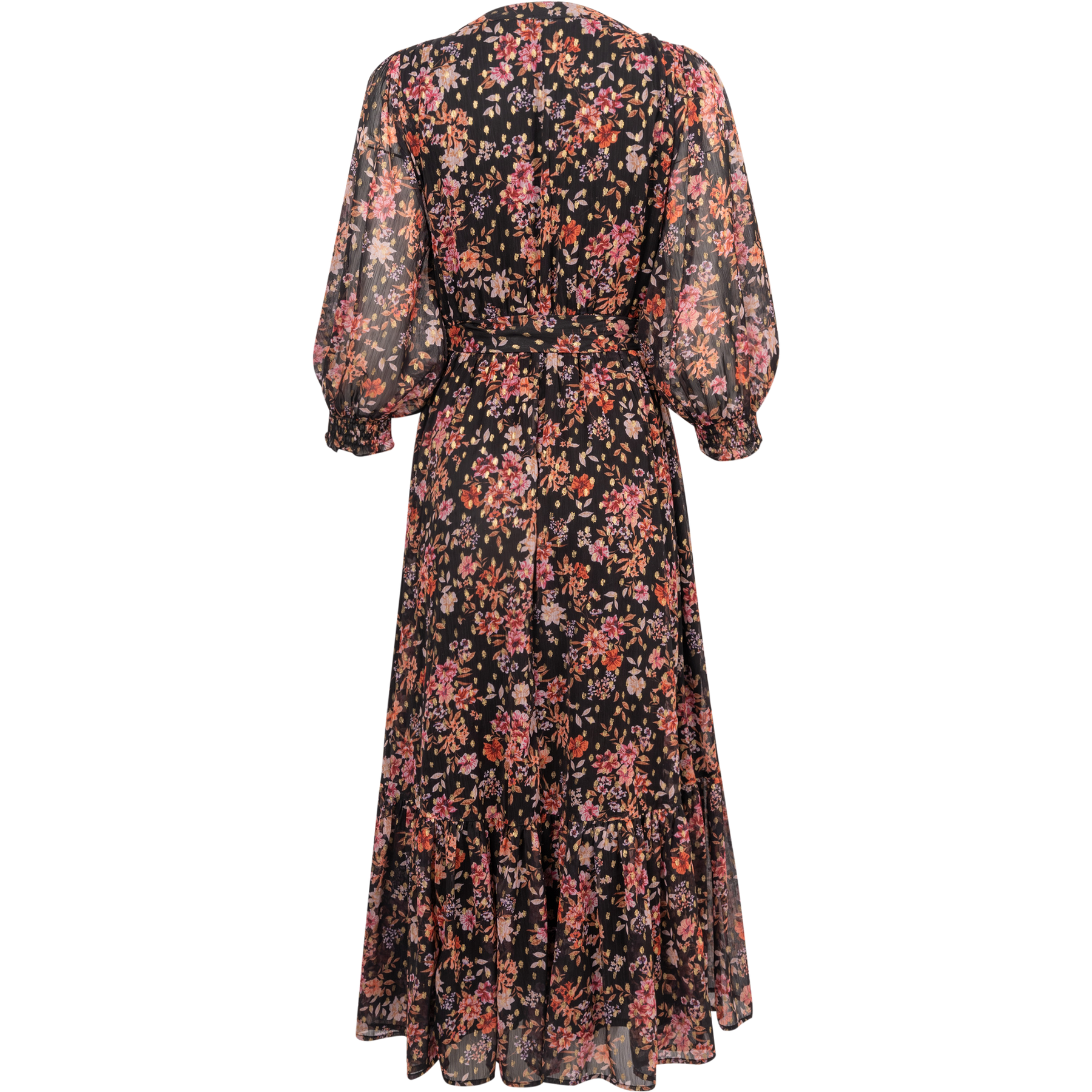 Gyri Golden Flower Dress - Black