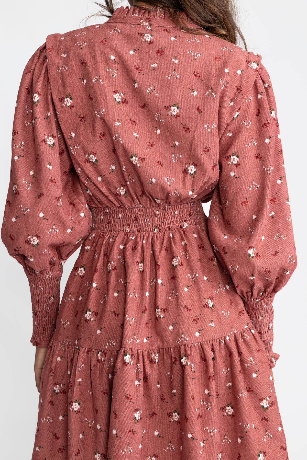 Evina Cord Print Dress - Pink
