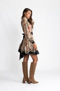 Saga Wide Paisley Dress - Black