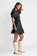 Svanhild Brocade Dress - Black