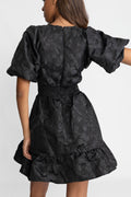 Svanhild Brocade Dress - Black