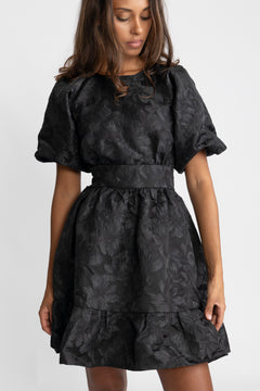 Svanhild Brocade Dress - Black