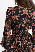 Jade Wave Dress - Black Pink