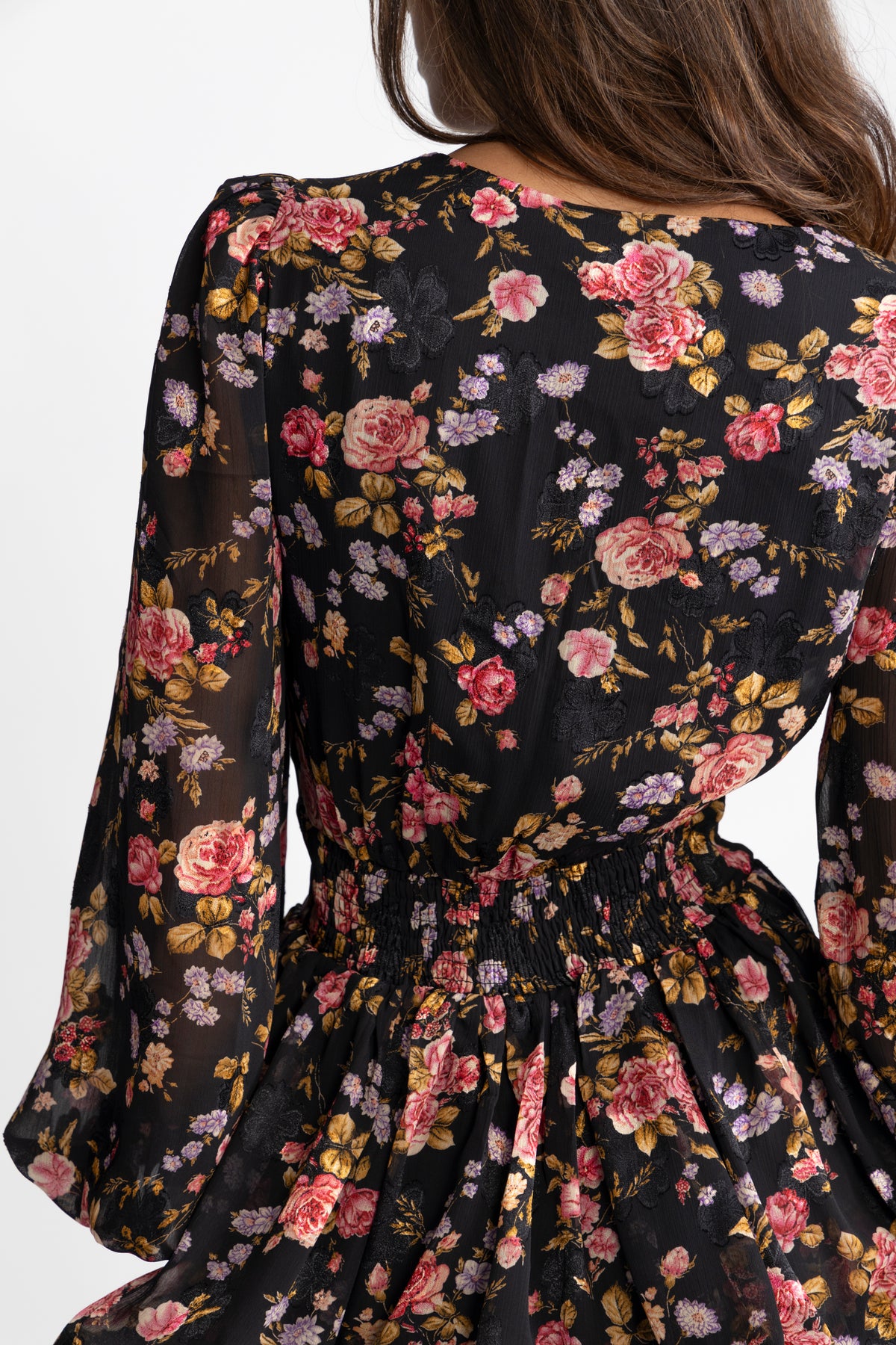 Jade Wave Dress - Black Pink
