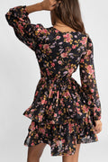Jade Wave Dress - Black Pink