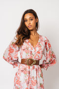 Gyri Golden Dress - Rosendal Red