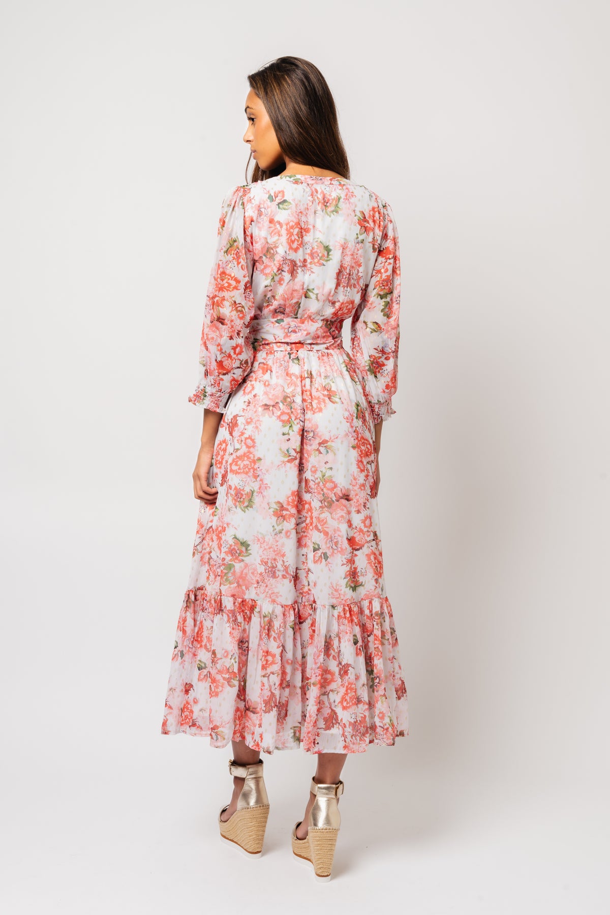 Gyri Golden Dress - Rosendal Red
