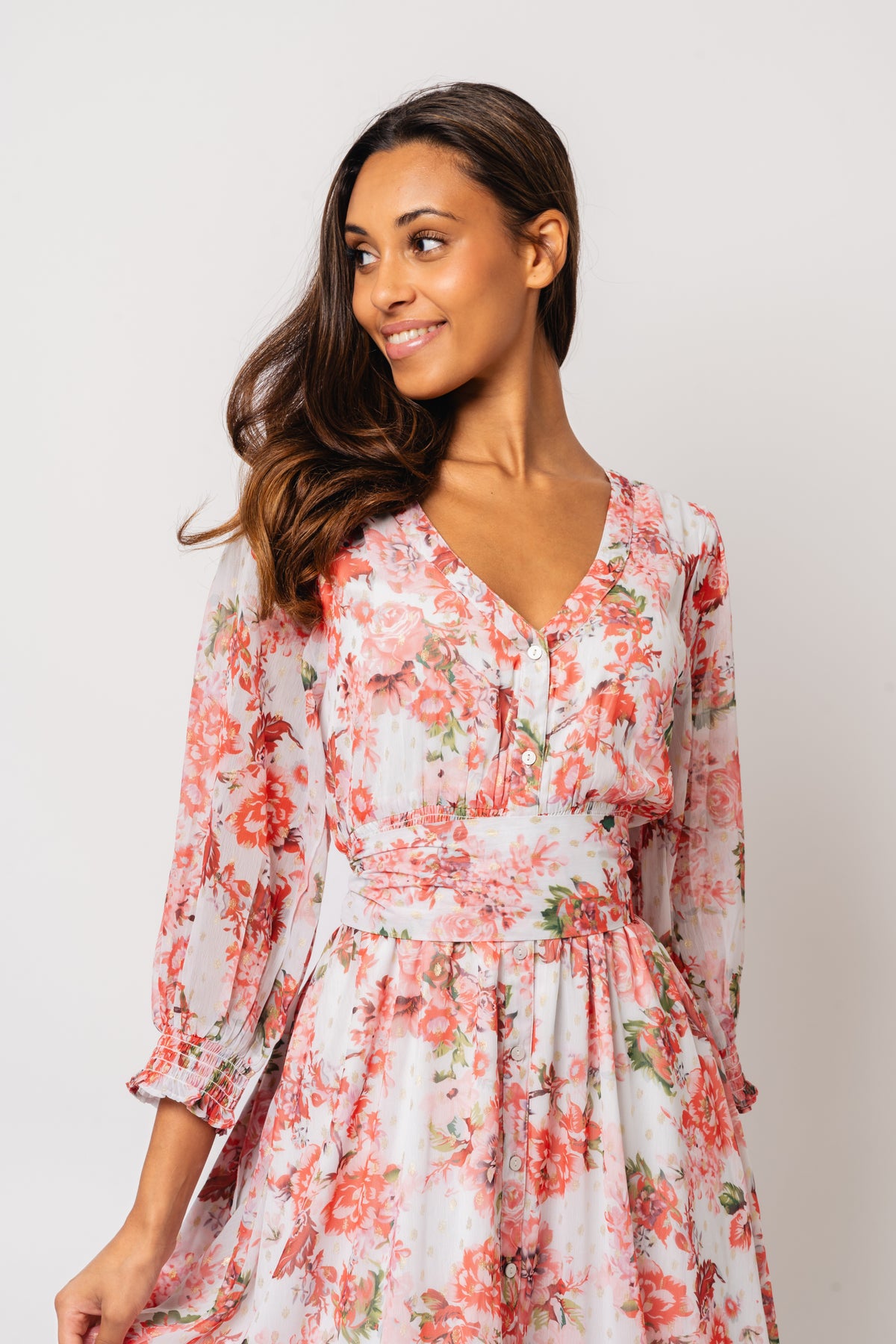 Gyri Golden Dress - Rosendal Red