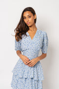 Jade Dress - Blue Flower Field