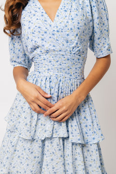 Jade Dress - Blue Flower Field