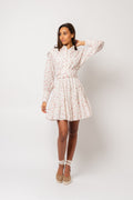 Liv Broderie Anglaise Dress - Pink Petite White