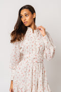 Liv Broderie Anglaise Dress - Pink Petite White