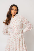 Liv Broderie Anglaise Dress - Pink Petite White