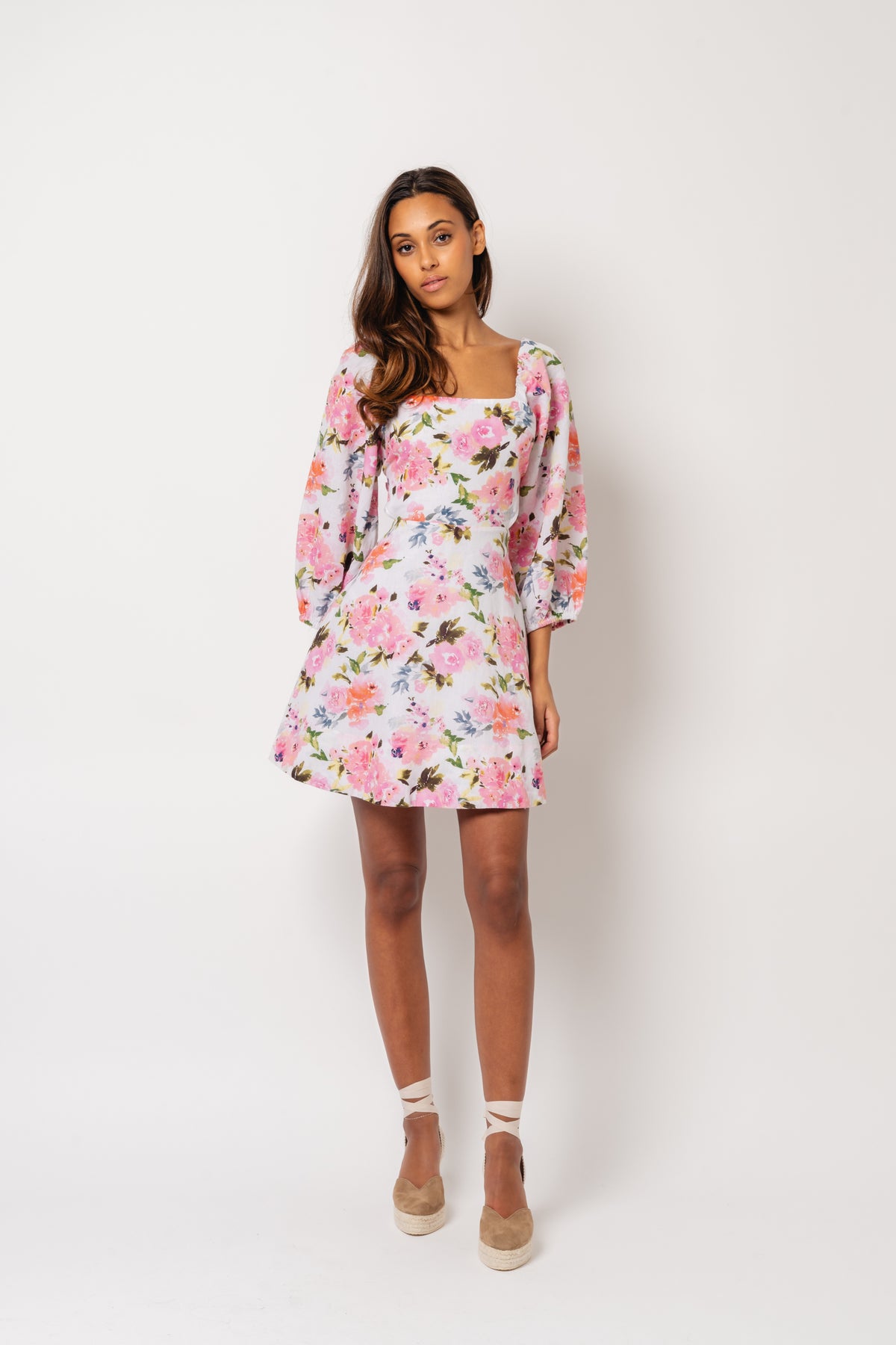 Eva Linen Klänning - Pink Peony