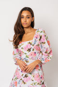 Eva Linen Klänning - Pink Peony