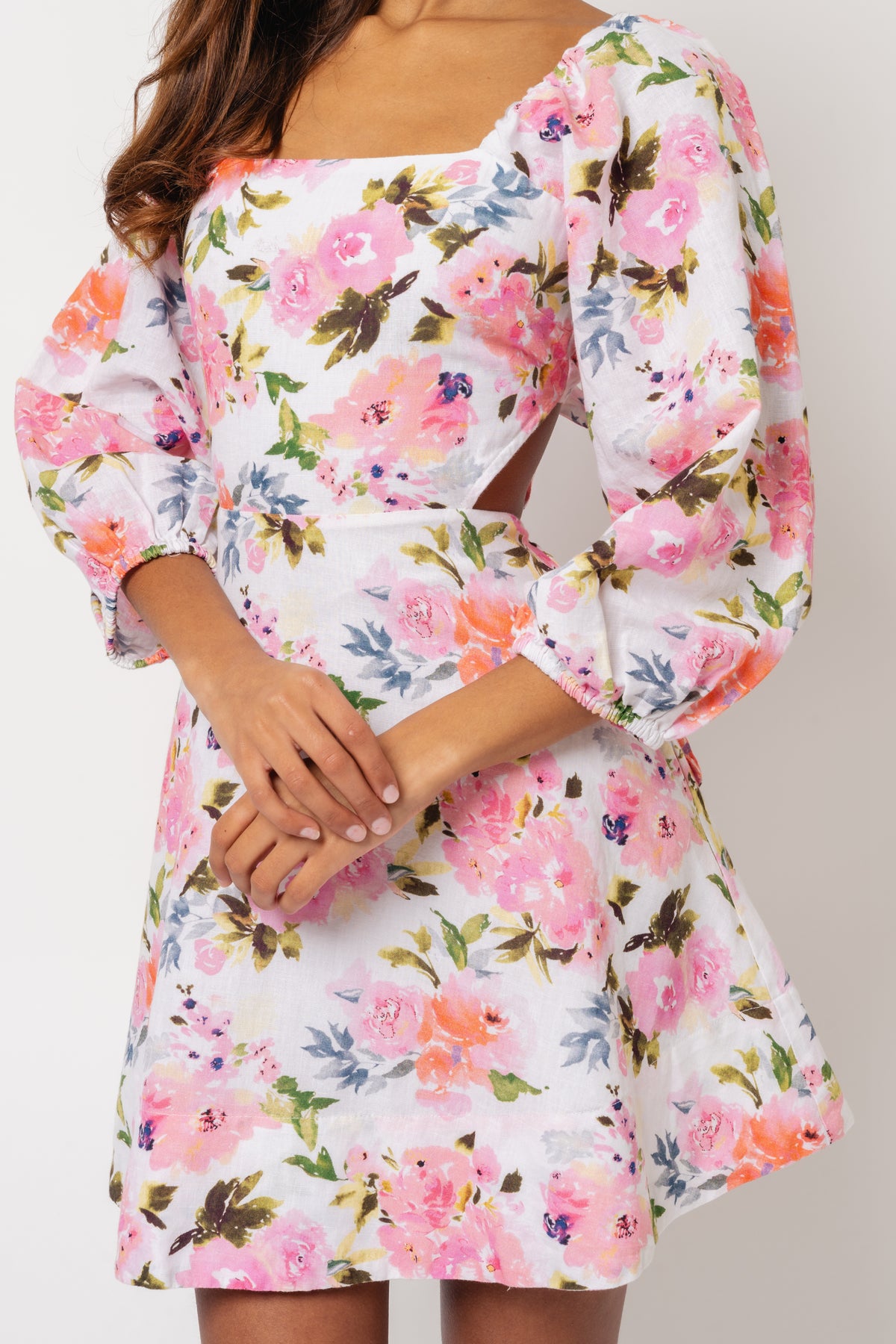 Eva Linen Klänning - Pink Peony