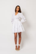 Frida Eyelet Poplin Dress - White
