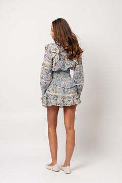 Vårun Voile Blouse - Blue Fleur