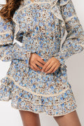 Vårun Voile Blouse - Blue Fleur