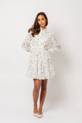 Liv Broderie Anglaise Dress - Forglemmegei White