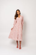 Una Viscose Crepe Dress - Light Pink Floral
