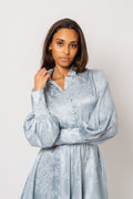 Saga Jacquard Dress - Light Blue