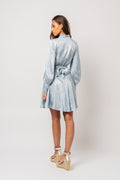 Saga Jacquard Dress - Light Blue