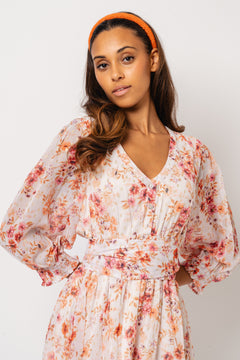 Gyri Golden Flower Short Dress - Indian Summer