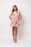 Jade Wave Dress - Rosendal Red