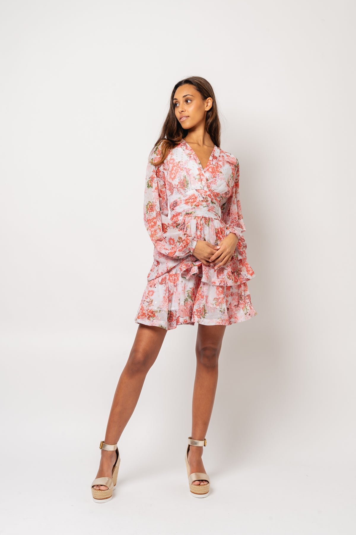 Jade Wave Dress - Rosendal Red