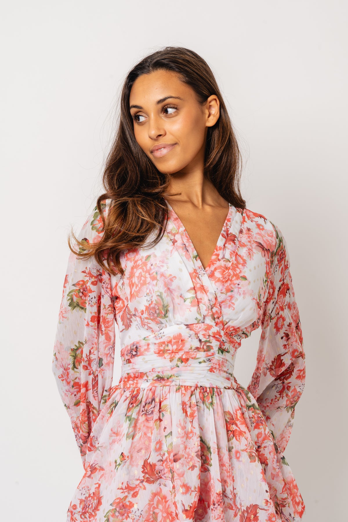 Jade Wave Dress - Rosendal Red