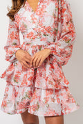 Jade Wave Dress - Rosendal Red