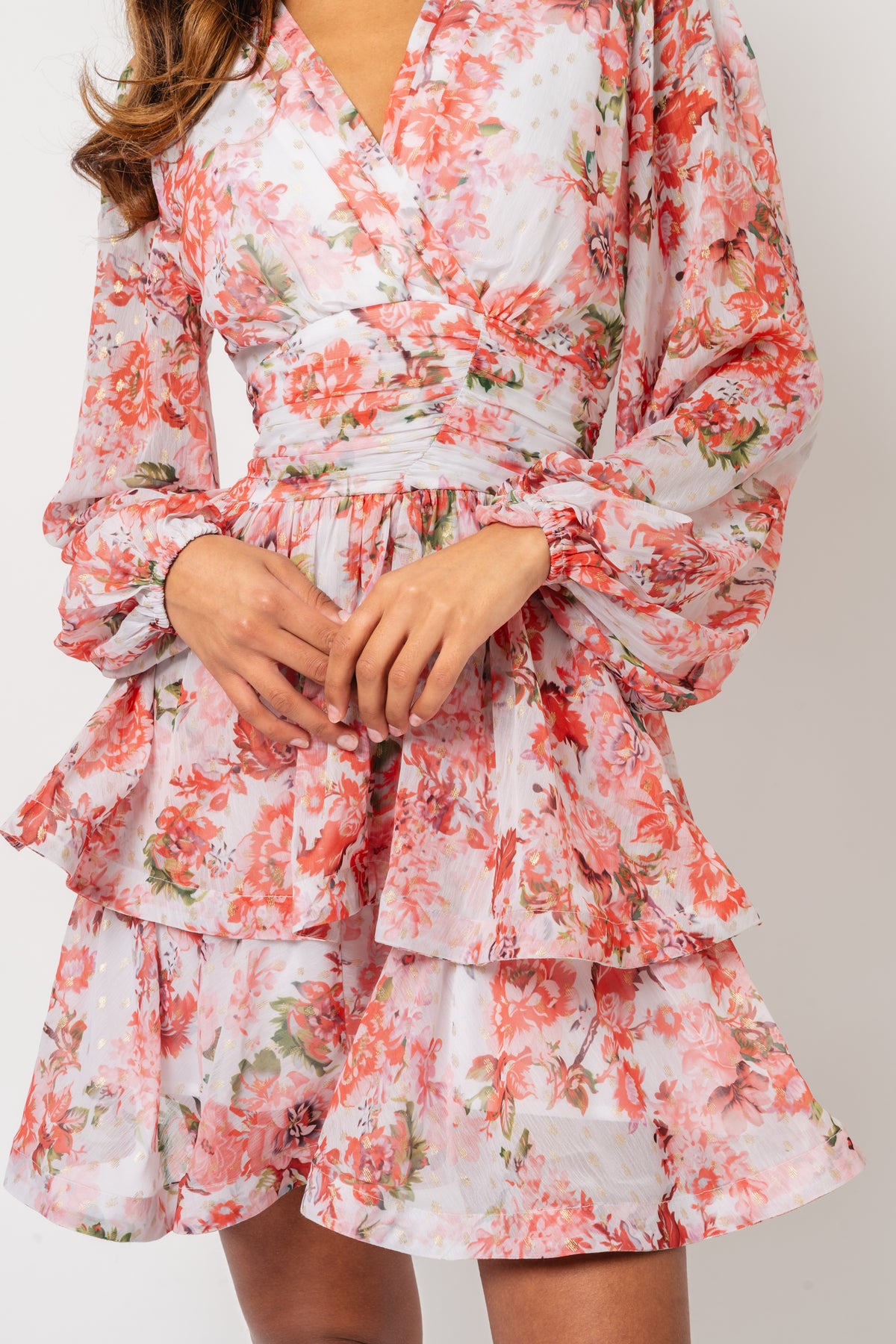 Jade Wave Dress - Rosendal Red
