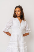 Valeria Broderie Anglaise Dress - White