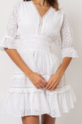 Valeria Broderie Anglaise Dress - White