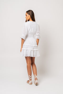 Valeria Broderie Anglaise Dress - White