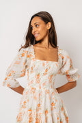 Dagna Voile Dress - White Orange Blossom