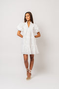 Embla Dress - White Brocade