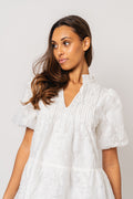 Embla Dress - White Brocade